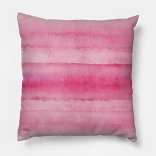 Pink watercolor Stripes design Pillow