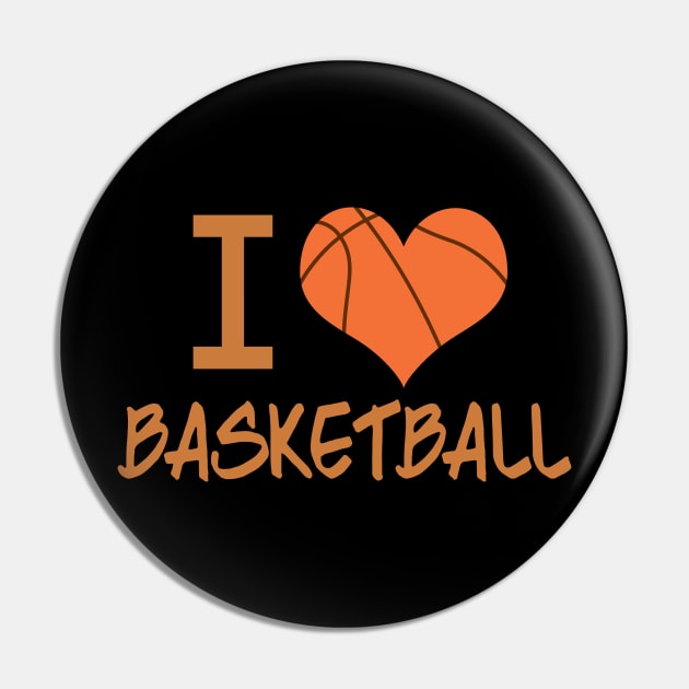 I Love Basketball Pin by epiclovedesigns