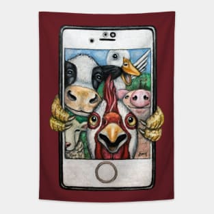 Barnyard Selfie Tapestry