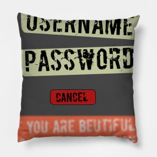 Login to my heart Pillow