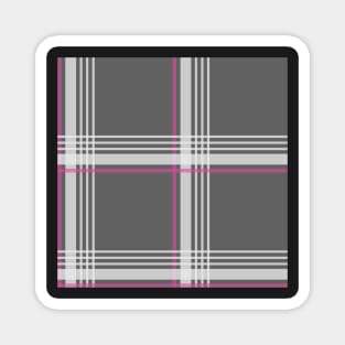 CLARK PLAID PILLOWS PINK, GRAY, WHITE, PATTERN DESIGN FOR PILLOWS, THROWS, BLANKETS, DUVET COVER Magnet