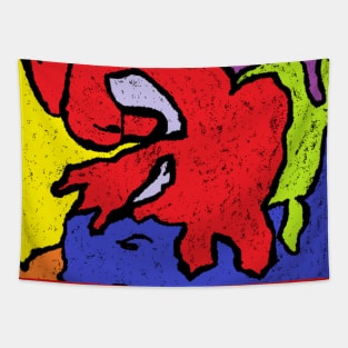 Dinosaurios Abstractos 3.0 Tapestry