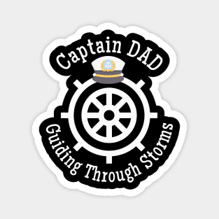 Captain Dad Guiding Through Storms Captain hat Magnet