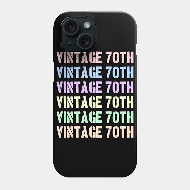 Vintage 70th Gift Phone Case by Maan85Haitham