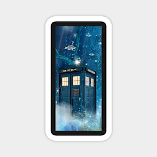 Underwater Blue Police Phone Box Magnet