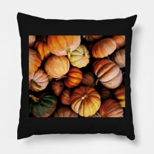 Halloween pumpkins, orange and green Pillow