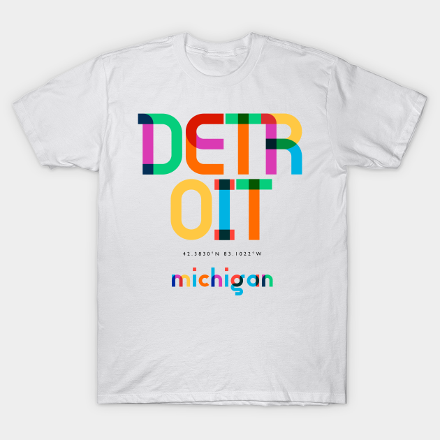 Disover Detroit Michigan Mid Century, Pop Art, - Pop Art - T-Shirt