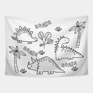 Dinosaur drawing Tapestry