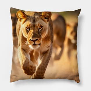 Lion Animal Nature Majestic Wilderness Pillow