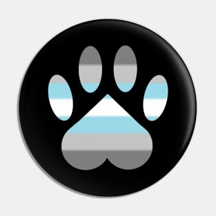 Demiboy Pride Paw Pin