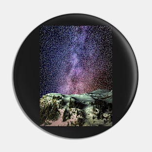 Milky Way over mountains Pin