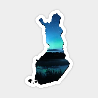 Blue map of finland Magnet