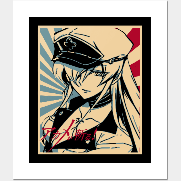 Akame Ga Kill Esdeath' Poster, picture, metal print, paint by