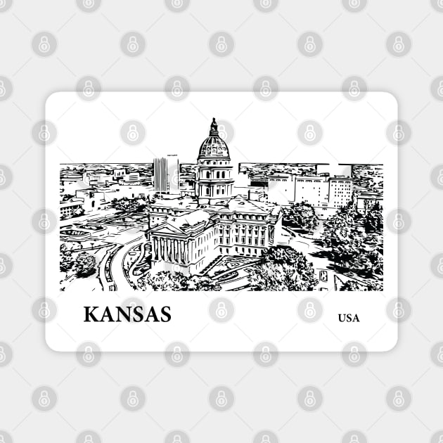 Kansas State USA Magnet by Lakeric