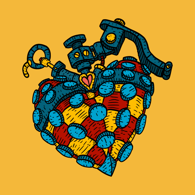 the love bomb, valentines mine, heart grenade. by JJadx
