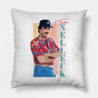 Tom Selleck -- 80s Aesthetic Design Pillow