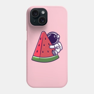 Cute Astronaut Hug Watermelon Cartoon Phone Case