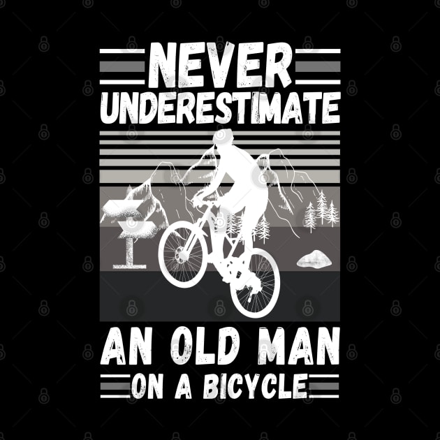 never underestimate an old man on a bicycle by JustBeSatisfied