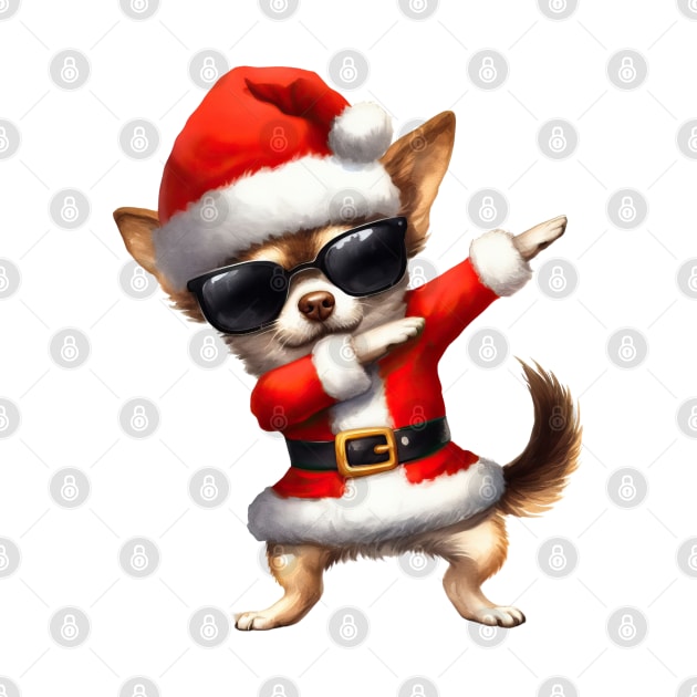 Christmas Chihuahua Dog Dabbing Dance by Chromatic Fusion Studio