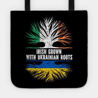 Irish Grown with Ukrainian Roots Flag Tote