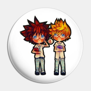 Bookworms Sora and Roxas Pin