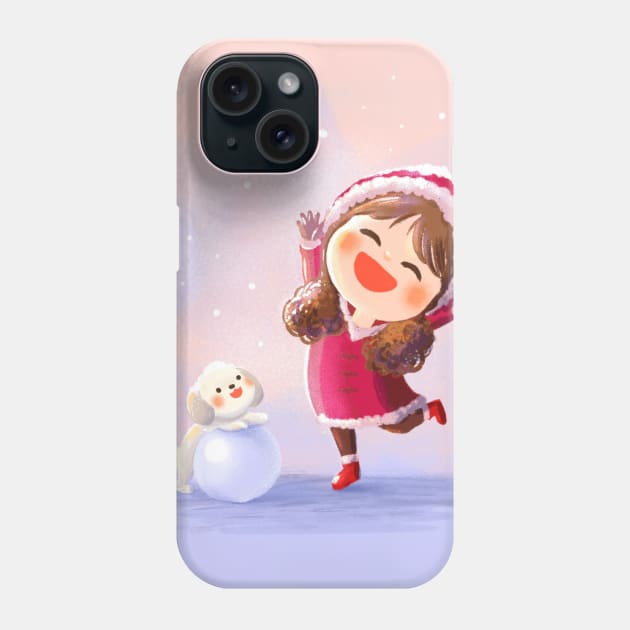 Let It Snow Phone Case by RorochanArt