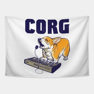 Corgi Vocoder Synthesizer Dog Tapestry