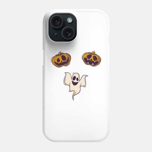 Spooky Halloween, Pumpkin and Ghost Delight Phone Case by Islanr