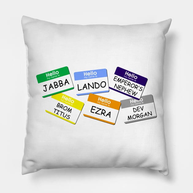 Ezra Bridger name tags variant 2 Pillow by ChopperDesign