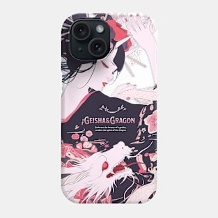 Geisha and Dragon 7012 Phone Case