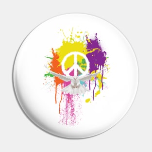 Peace & Dove Pin