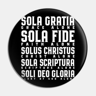 Five Solas of The Reformation - Reformed Christian Pin