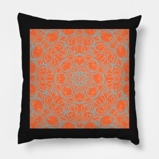 Psychedelic edgy mandala, kaleidoscopic design Pillow