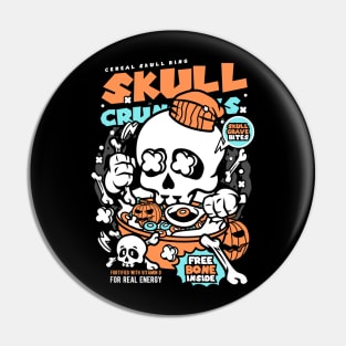 Halloween Skull Crunchies Cereal Pin