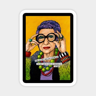 Iris Apfel You Don't Dress Like Everybody Magnet