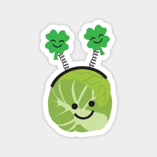 St Patrick's Day Brussels Sprout Magnet