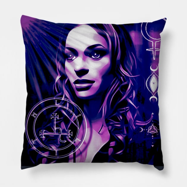 Godess Lillith Pillow by Erik Morningstar 