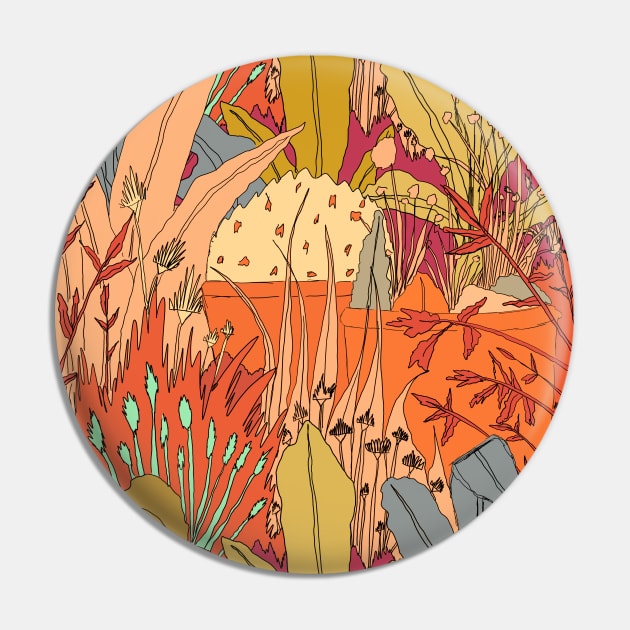 A Hot Summer Garden Pin by Swadeillustrations