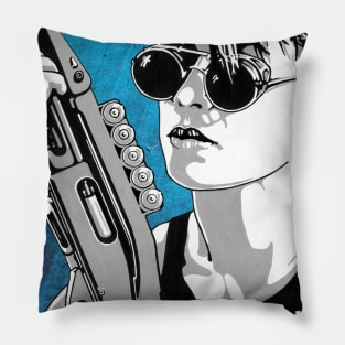 Sarah Connor from The Terminator Pillow