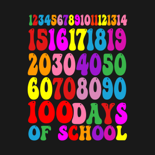100th Day of School Teacher Kids 100 Days Math Numbers T-Shirt