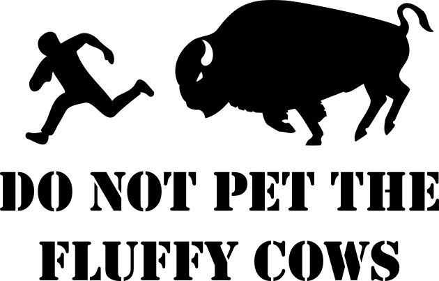 Do Not Pet the Fluffy Cows Kids T-Shirt by LucentJourneys