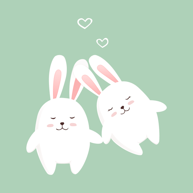 Bunnies in love by Olya Yatsenko