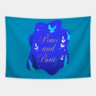 Peace and Purity Themed T-Shirt Tapestry