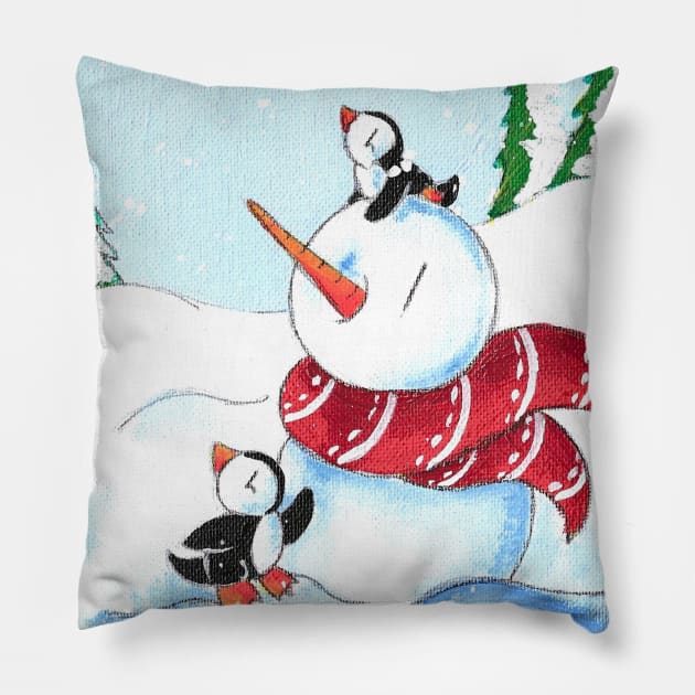 More Snow Coming! Pillow by KristenOKeefeArt