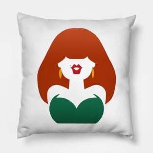 Red-Haired Coquette Pillow