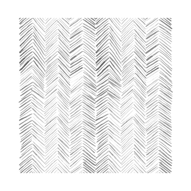 Watercolor Herringbone Pattern - Gray by monitdesign