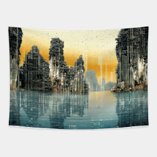 Seacoast Landscape Art Decor Paint Tapestry