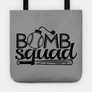 Vintage Bomb Squad Dinger Hitter Baseball Hitting Classic BLACK Tote