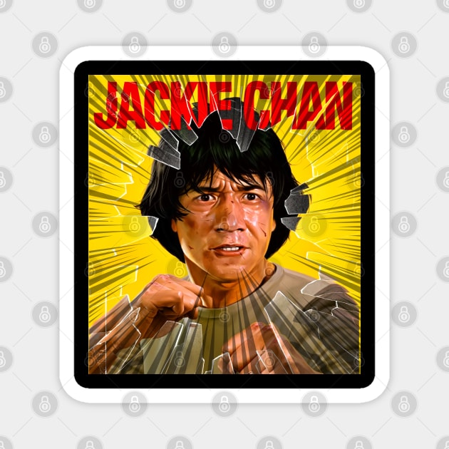 Jackie Chan art versi comic Magnet by jokyhils