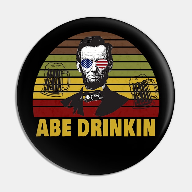 Abe drinkin Pin by Magic Arts